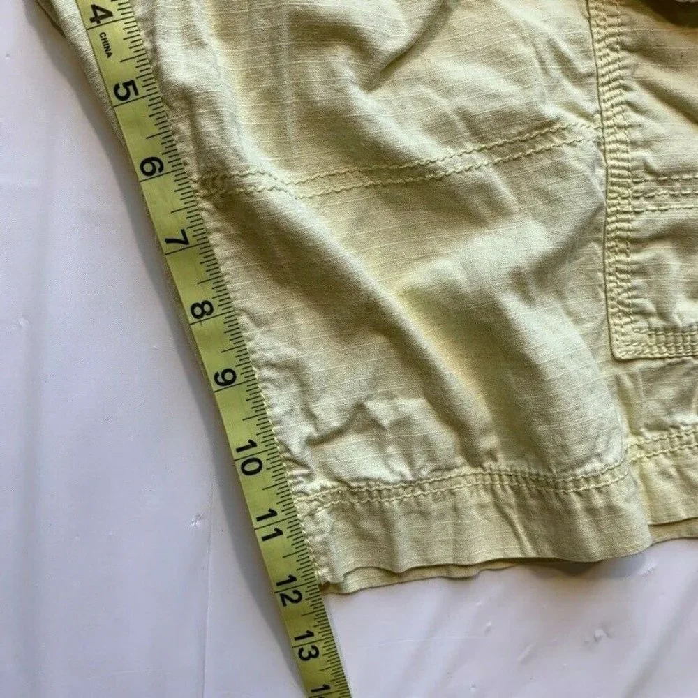 INC International Concepts Cargo Shorts Mens 32 Ripstop‎ Relaxed Long Yellow